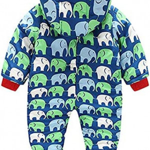 Costum de iarna pentru bebelusi Vine, bumbac/poliester, multicor, 6-9 luni