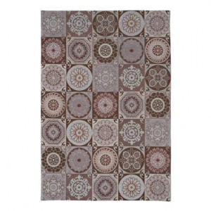 Covor Fiore I, textil, rosu inchis, 56 x 180 cm