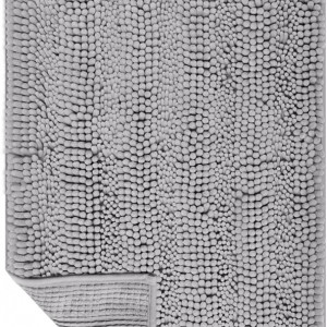 Covoras de baie WAITER TREE, microfibra, gri, 50 x 80 cm