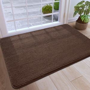 Covoras de intrare DEXI, cauciuc/microfibra, maro, 60 x 90 cm