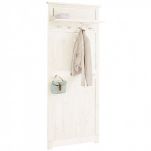 Cuier de perete Rauna Home Affaire, lemn, alb, 85 x 200 cm