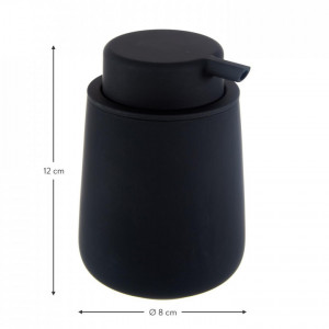 Dispenser de sapun Nova One, negru, 8 x 12 cm, 250 ml