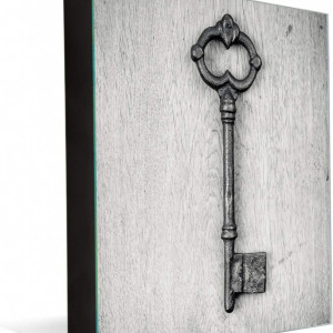 Dulap organizator pentru chei Concept Crystal, metal, gri, 30 x 30 x 5 cm
