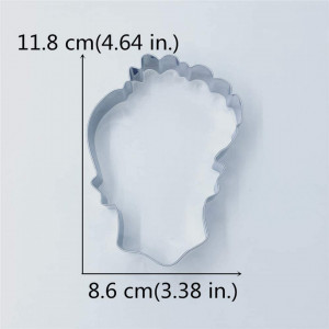 Forma pentru craniu de Halloween KENIAO, otel inoxidabil, argintiu, 11,8 x 8, 6 cm