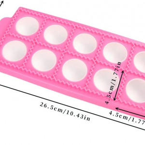 Forma pentru ravioli XiXiRan, plastic, roz, 26,5 x 10,5 x 2,2 cm