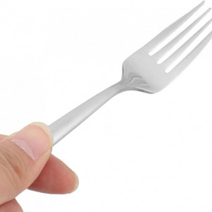Furculita pentru salate Sourcingmap, otel inoxidabil, argintiu, 18,3 cm