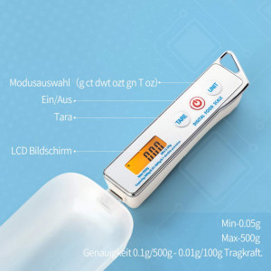 Lingura de masurat digitala Fuumiy, ecran LCD, alb