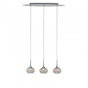 Lustra tip pendul, cu 3 lumini din sticla, 12 x 30 cm