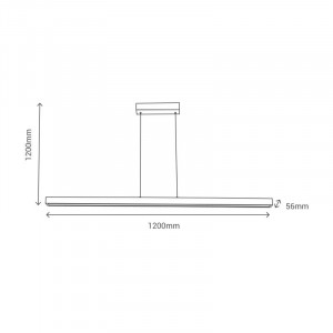 Lustra tip pendul Reyna, LED, lemn, natur, 4 x 121,1 x 5,6 cm