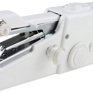 Masina de cusut portabila pentru reparatii rapide, alb, plastic/metal, 210 x 65 x 30 mm