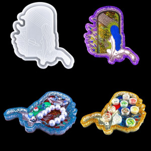 Matrita pentru fabricarea decoratiunilor FineInno, silicon, alb, 19,5 x 20,5 x 2,2 cm