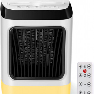 Mini incalzitor ventilator ceramic MEIYUKI, alb, 800 W, 13 x 13 x 16,7 cm
