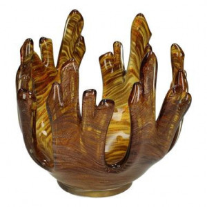 Obiect decorativ Flame, maro