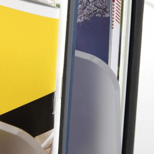 Organizator de birou cu 3 compartimente SANRUI, acrilic, alb, 16,5 x 18,2 x 21,5 cm