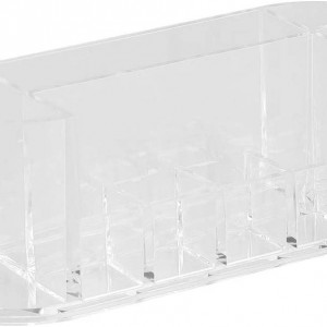 Organizator de cosmetice Sourcing map, acrilic, transparent, 17,5 X 6,3 X 6,7 cm