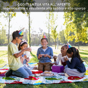 Patura de picnic HX&KF, multicolor, poliester, 200 x 200 cm