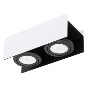 Plafoniera Eglo, cu LED, ALB/NEGRU, 13 x 11 x 31 cm