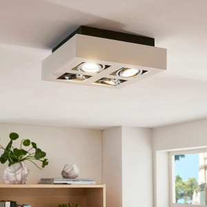 Plafoniera Vince, LED, aluminiu, alb, 25 x 25 x 8,5 cm