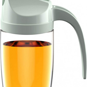 Recipient pentru ulei/otet 123 Life, polipropilena/sticla, transparent/verde deschis, 15 x 7,5 cm, 300 ml