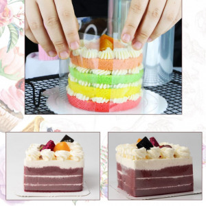 Rola de folie pentru patiserie Lanjue, plastic, transparent, 8 cm x 10 m