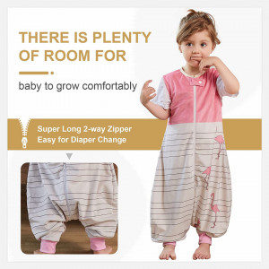 Sac de dormit pentru copii MICHLEY, poliester, alb/roz, 2-4 ani