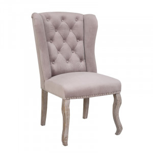 Scaun tapitat Adrianna, gri deschis, 105 x 55 x 68 cm