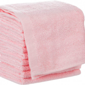 Set de 10 prosoape bebelusi MINIMOTO, textil, roz, 25 x 25 cm