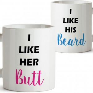 Set de 2 cani cu mesaj MUGFFINS, ceramica, multicolor, 350 ml, 10 x 8 cm