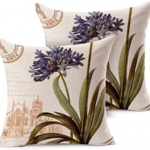 Set de 2 huse pentru perna KIMERSE, in, multicolor, 45 x 45 cm