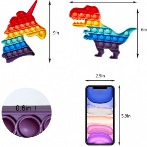 Set de 2 jucarii anti-stres Kadunala, silicon, multicolor, 20,3/22,8 cm