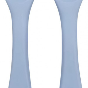 Set de 2 linguri si 2 furculite pentru bebelusi Btrfe, silicon, roz/albastru