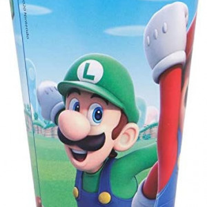 Set de 2 pahare pentru copii ILS I LOVE SHOPPING, Super Mario, plastic, multicolor, 260 ml