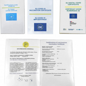 Set de 20 coperti pentru pasaport /carnetel Mizijia, transparent, PVC, 11 X 15 cm