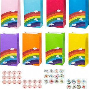 Set de 24 pungi si 48 stickere Gicrel, hartie, multicolor, 24 x 8 x 13 cm