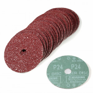 Set de 25 foi abrazive SPEEDWOX, oxid de aluminiu, 24 granulatie, rosu, 12,5 cm