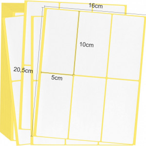 Set de 30 coli cu 180 etichete autoadezive Tomkity, alb, hartie, 10 x 5 cm