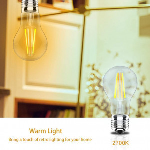 Set de 4 becuri inteligente E27 Arcwares, Wifi, LED, 2700K, 7,5 W