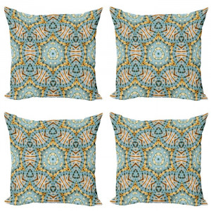 Set de 4 huse pentru perna Carteville Boho, 50,8 x 50,8 x 1 cm