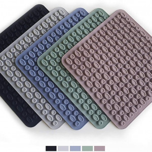 Set de 5 coastere Amer Store, silicon, multicolor, 17 x 17 x 0,6 cm