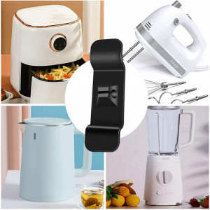 Set de 6 organizatoare de cablu pentru aparate de bucatarie SDHFSGN, plastic, alb/negru, 10 cm