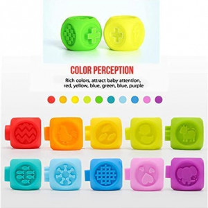 Set de 8 cuburi de joaca pentru copii Goorder, silicon, multicolor