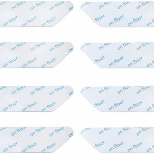 Set de 8 suporturi antiaderente pentru covoare HEIGOO, alb, 13 x 2,5 cm