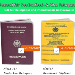 Set de coperti pentru pasaport/carnet Parti, 3 piese, plastic, transparent, 200 x 138 mm