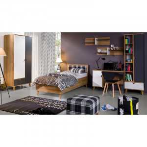 Set de mobilier pentru dormitor Brianne, 6 piese, MDF, maro
