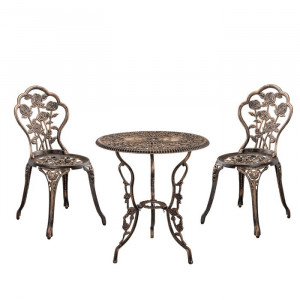 Set de o masa si 2 scaune Dorland, bronz