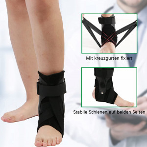Set de suport pentru glezna si suport pentru incheietura mainii KIJUH, negru, nailon, S