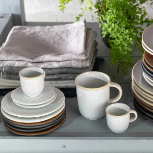 Set de vase Gehring, 18 piese, alb, ceramica