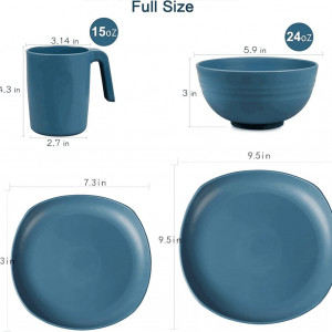 Set de vesela Greentainer, plastic, multicolor, 16 piese