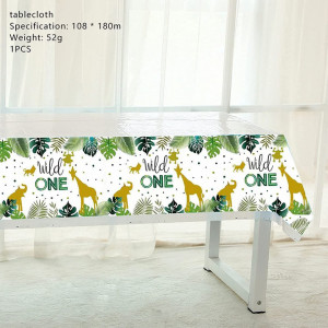 Set de vesela pentru 10 persoane Jinsen, verde/alb, hartie, 61 piese