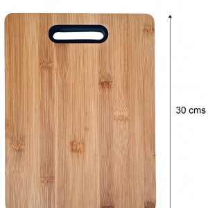Set placa de tocat cu taietor si prosop HdHStore, bambus/textil/otel inoxidabil, multicolor